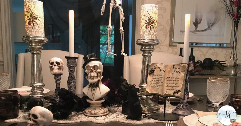 halloween decor, halloween tablescape