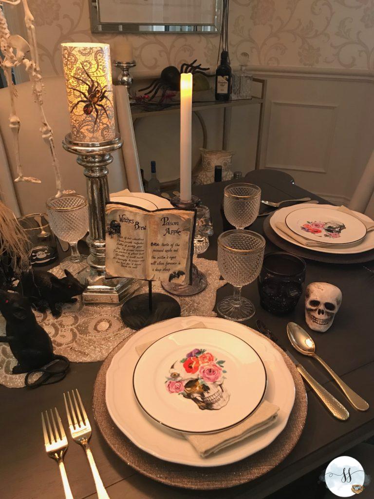 halloween decor, halloween tablescape