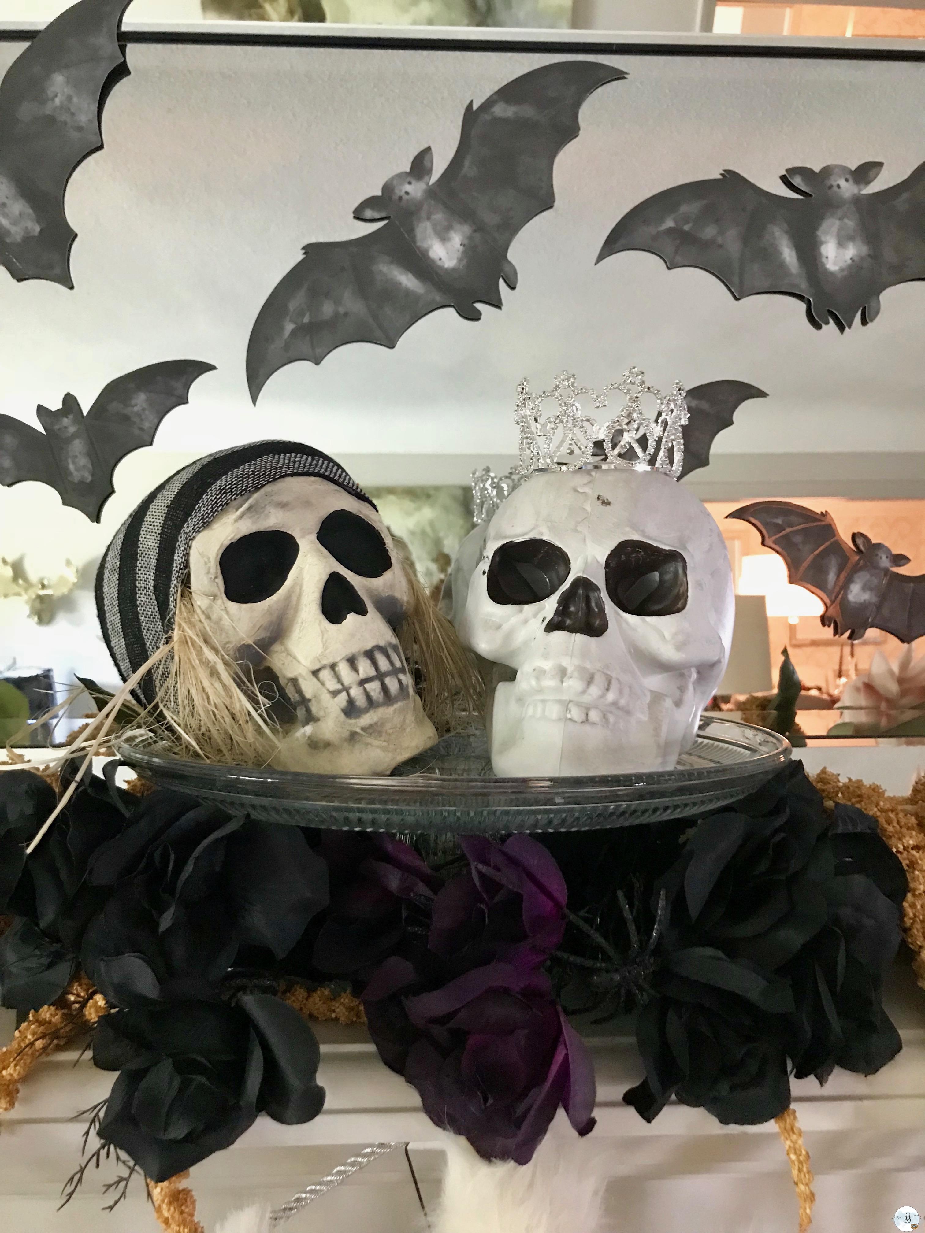 halloween fireplace mantel decor