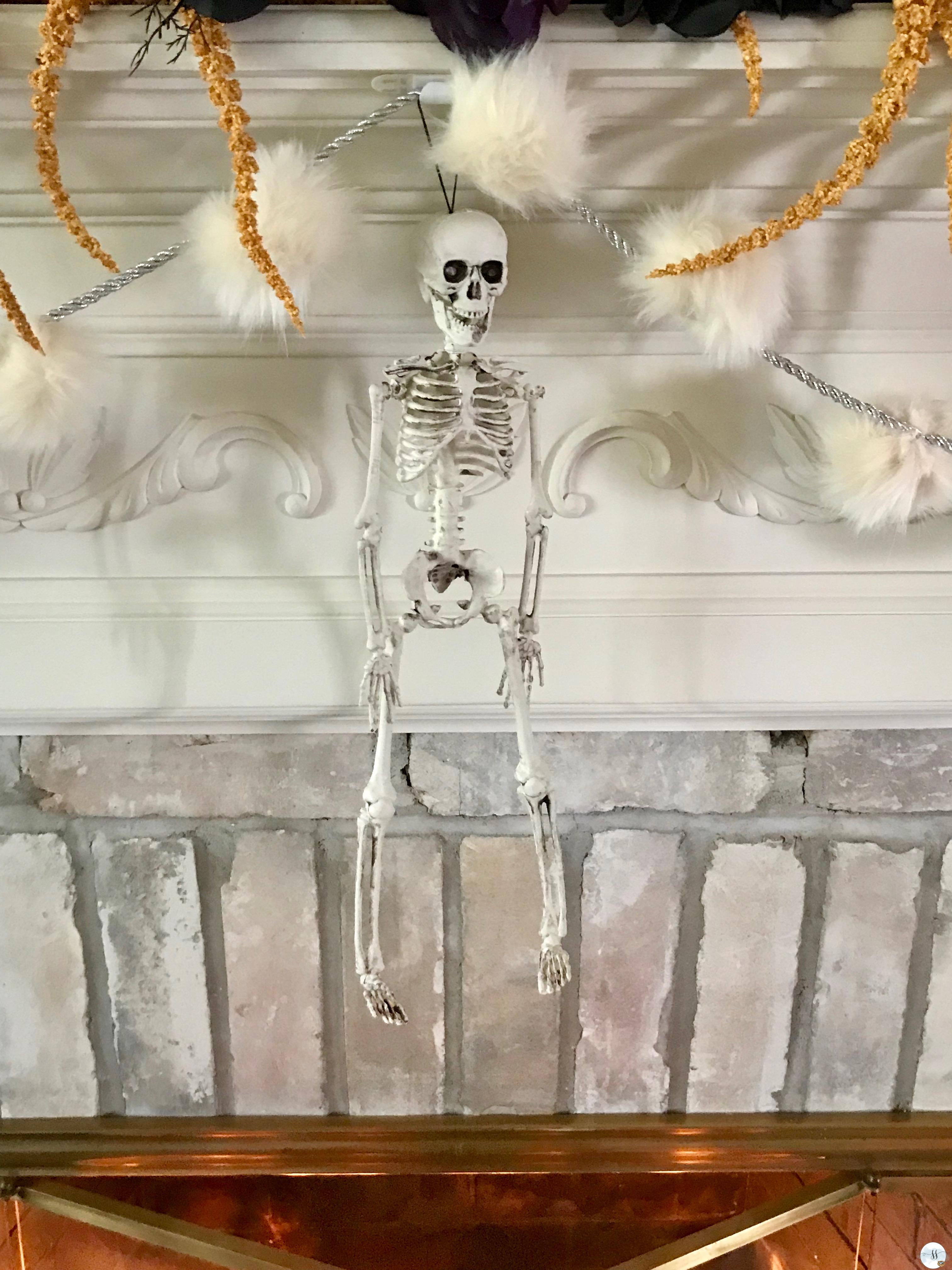 halloween fireplace mantel decor