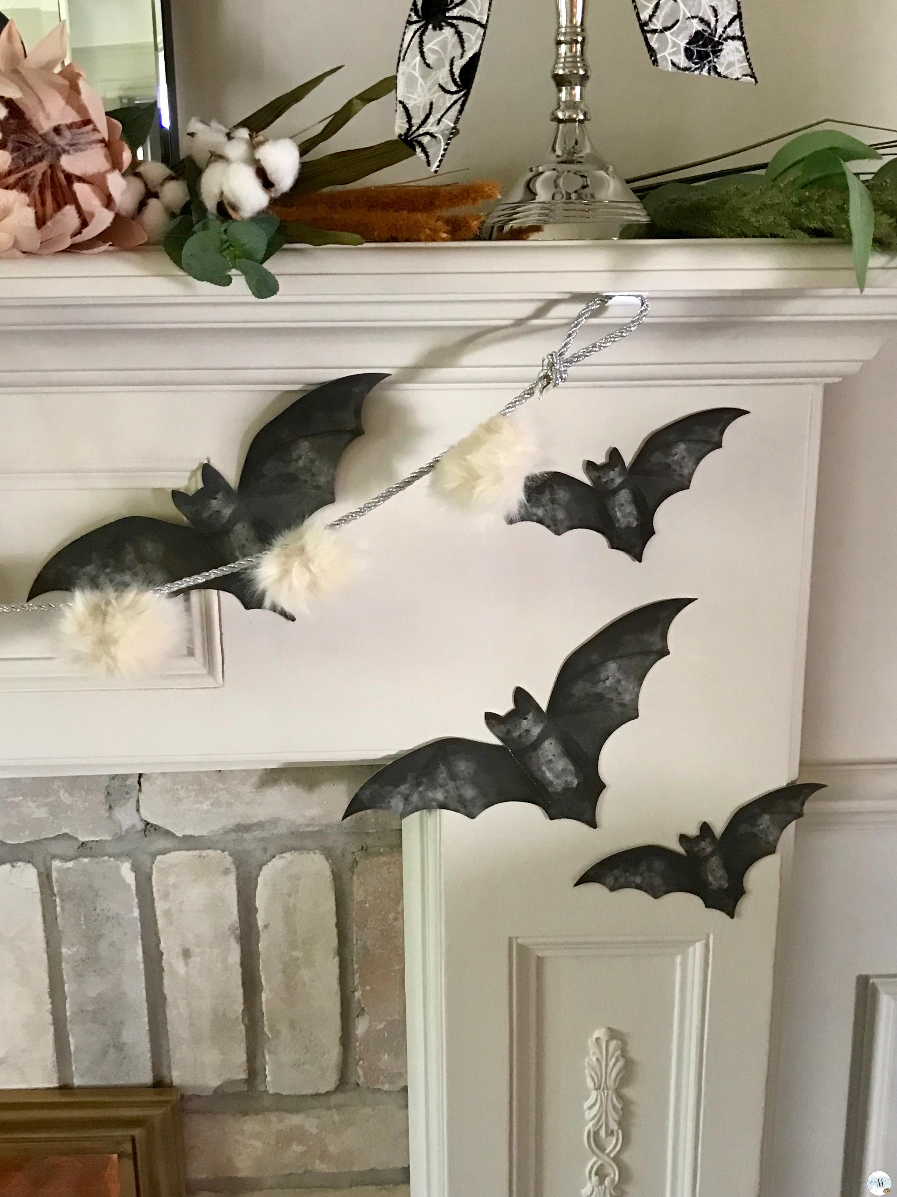 halloween fireplace mantel decor