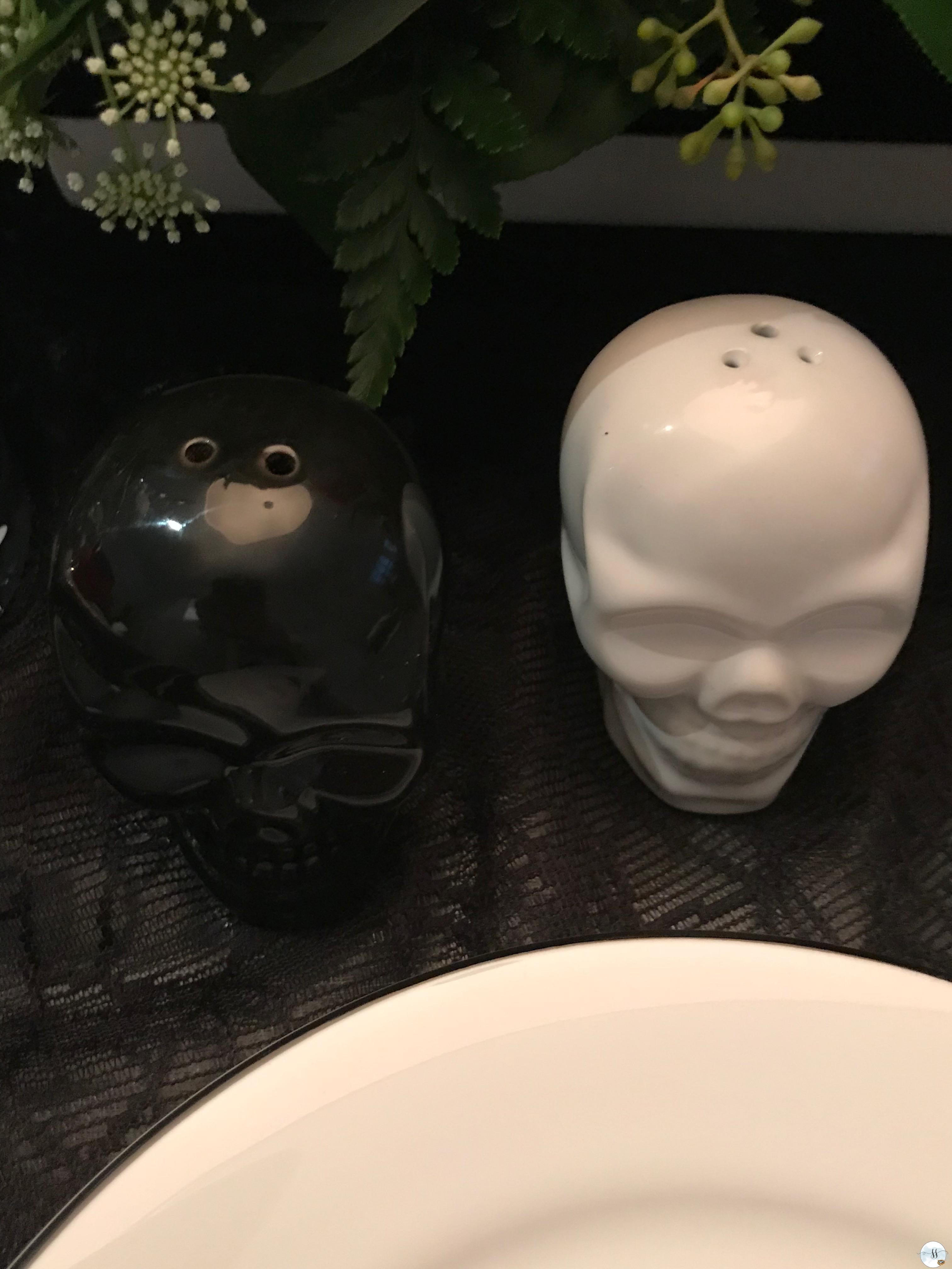 Fun Gothic table setting at Halloween
