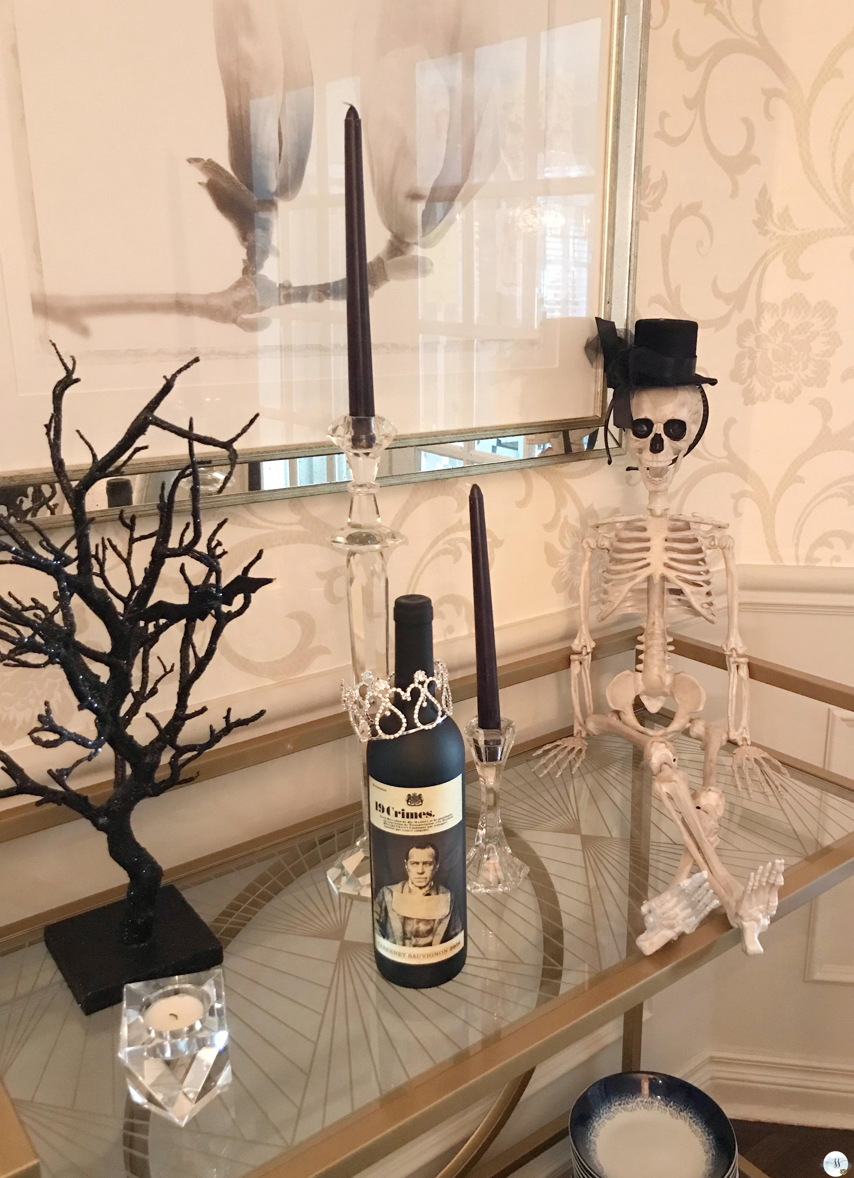 Fun gothic table scape for halloween