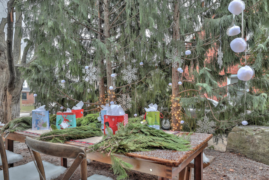DIY winter wonderland decor at Christmas time.