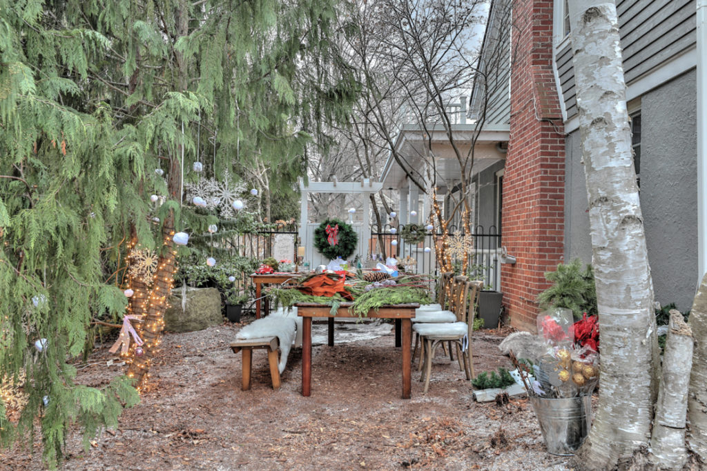 DIY winter wonderland decor at Christmas time.