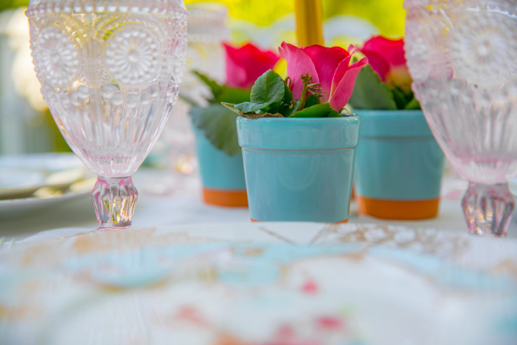 tiffany blue flower pots