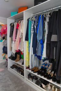 Closet organization, colour design