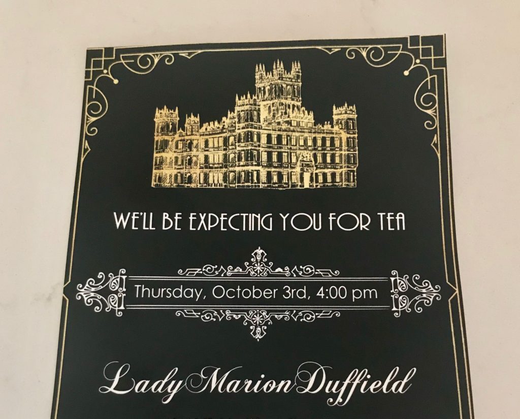 Downton Abbey invitation