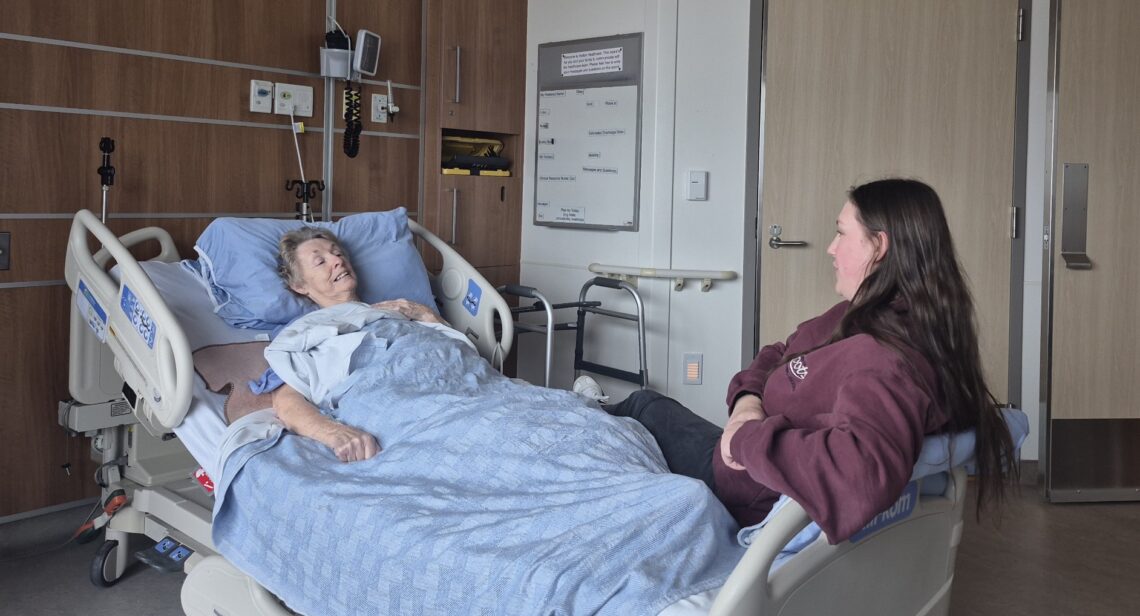 Sick mom in the hospital