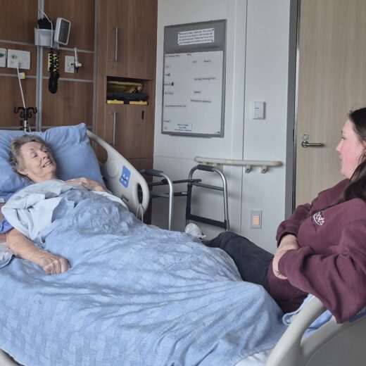 Sick mom in the hospital