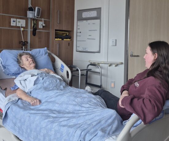Sick mom in the hospital